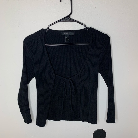 tie front cardigan forever 21